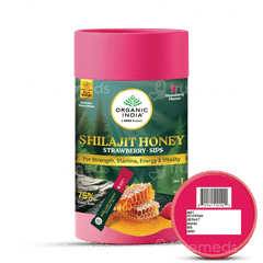 Organic India Shilajit Honey Strawberry Flavour 8Gm Pack Of 30 Sips
